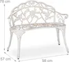 Relaxdays Gartenbank, 2 Sitzer, Rosen, Terrasse, Balkon, Produktbild-Vorschau 4