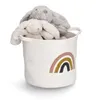 ZELLER Aufbewahrungsbox aus Baumwolle Regenbogen 32x28cm Produktbild-Vorschau 2