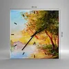 Wanduhr - Quadrat - Glasuhr - natur natur - 40x40cm - Produktbild-Vorschau 3