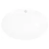 A top-down view of a white ceramic sink on a white background. Podgląd zdjęcia produktu
