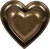 Clayre & Eef Dekoračná miska Srdce 21x21x2 cm Zlatý hliník Náhľad obrázku produktu 3