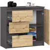 Kommode Jerry mit 3 Schubladen Schrank mit 2 Einlegeböden Produktbild-Vorschau 4