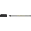 A black pen cap and a silver pen are shown against a white background. Produktbild-Vorschau