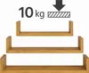 Zestaw 3 półek ciemna olcha na ścianę do salonu pokoju Podgląd zdjęcia produktu 7