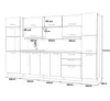 ULWEHOME | Küchenzeile 300 cm Kaschmir, Küchenmöbel-Set Produktbild-Vorschau 6