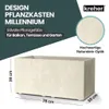 A planter box with dimensions and descriptive text. Produktbild-Vorschau