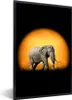 MuchoWow® MuchoWow® Gerahmtes Poster Elefant - Sonne - Produktbild-Vorschau 1