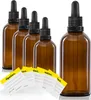 Oputec 5× 100ml Braunglas-Pipettenflaschen mit Glaspipette Produktbild-Vorschau 1