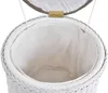 KRINES HOME  Rattan Bad Hocker Wäschekorb Rund Weiß mit Produktbild-Vorschau 10