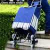 Einkaufswagen mit Sitz, zwei Dreiradrädern, ergonomischer Produktbild-Vorschau 6