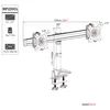 HFTEK MP220C-L Zweifacher Monitorarm Tischhalterung aus Produktbild-Vorschau 2