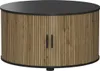 Table basse Vicco Selva Chêne/noir 80x80cm avec porte Voir les images du produit 2
