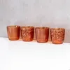 8er Set Windlicht 7,5cm Glas Orange Braun Teelichthalter Produktbild-Vorschau 6