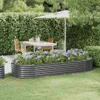 vidaXL Zvýšená posteľ Pozinkovaná oceľ 249x100x36 cm Náhľad obrázku produktu 1