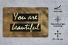 MuchoWow® Mauspad Mousepad Zitat - Schönheit - Braun - Gold Produktbild-Vorschau 2