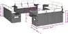 vidaXL 13-tlg. Garten-Sofagarnitur mit Kissen Schwarz Poly Produktbild-Vorschau 3