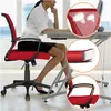 A woman is sitting at a desk and working on a computer, with close-up insets showing details of the chair. Produktbild-Vorschau