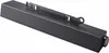 A black soundbar with a mounting bracket is shown against a white background. Produktbild-Vorschau