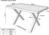Esstisch Baumkante Holz-Optik Wildeiche 140 x 80 X-Gestell Produktbild-Vorschau 8