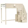 A loft bed with integrated storage and stairs, shown against a white background. Náhled obrázku produktu