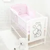 10-teiliges Babybettwäsche-Set 120×60 cm – rosa, mit Produktbild-Vorschau 5