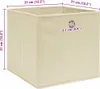 vidaXL Úložné boxy 4 ks. Krémové 32x32x32 cm Látka Náhled obrázku produktu 4