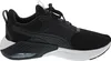 A side view of a black and white Puma running shoe. Produktbild-Vorschau