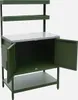 sweeek - Outdoor-Küche aus Stahl mit 2 hängenden Regalböden Produktbild-Vorschau 3