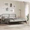 vidaXL Cadre de lit avec tête de lit en métal noir 193x203 Voir les images du produit 2