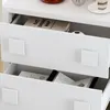Großer Nachttisch 80x40x70cm Weiß mit 2 Schubladen, Produktbild-Vorschau 3