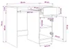 vidaXL Schreibtisch Artisan-Eiche 86x49x76 cm Holzwerkstoff Produktbild-Vorschau 8