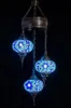 Lampada a sospensione turca con 3 sfere di vetro blu – Anteprima dell’immagine prodotto 1