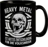 Heavy Metal statt Volksmusik Tasse mit Totenkopf Produktbild-Vorschau 1