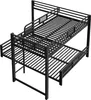 A black metal bunk bed with a pull-out trundle bed. Náhled obrázku produktu