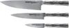 Three knives of varying sizes are laid out on a white background. Podgląd zdjęcia produktu