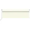 A cream-colored retractable awning with a decorative scalloped edge and a crank handle on the left side, shown against a white background. Náhled obrázku produktu