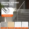 A handrail installed on outdoor stairs, with examples of compatible flooring types shown below. Anteprima dell’immagine prodotto