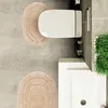 Badematten Set - 2-Teilig - 40x60 cm - Beige - Oval - Produktbild-Vorschau 2