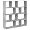 vidaXL Knihovna betonová šedá 132x29x141,5 cm materiál na Náhled obrázku produktu 1