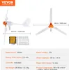 Turbina wiatrowa VEVOR 800 W 12 V 3-łopatowy generator Podgląd zdjęcia produktu 7