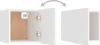 A white cabinet with its doors open, revealing the interior. Voir les images du produit