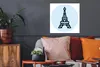 MuchoWow® Poster Paris - Eiffelturm - Blau 50x50 cm - Produktbild-Vorschau 2