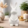 Keramik Hase sitzend Weiß 30cm – Osterdeko Figur in 3 Produktbild-Vorschau 2
