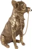 Clayre & Eef Figur Hund 13x9x18 cm Goldfarbig Polyresin Produktbild-Vorschau 2