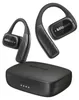 A set of black wireless earbuds and their charging case, presented against a white background. Podgląd zdjęcia produktu