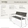 Banc de jardin Line 2 places avec structure en aluminium Voir les images du produit 6