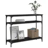 vidaXL Stolik konsola czarny 100x29x75 cm materiał Podgląd zdjęcia produktu 3