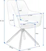 EUGAD 6x Esszimmerstuhl drehbar mit Armlehnen, Polsterstuhl Produktbild-Vorschau 3