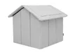 A light gray dog house on a white background. Produktbild-Vorschau