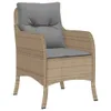 The Living Store 9-tlg. Garten-Essgruppe mit Kissen Beige Produktbild-Vorschau 4